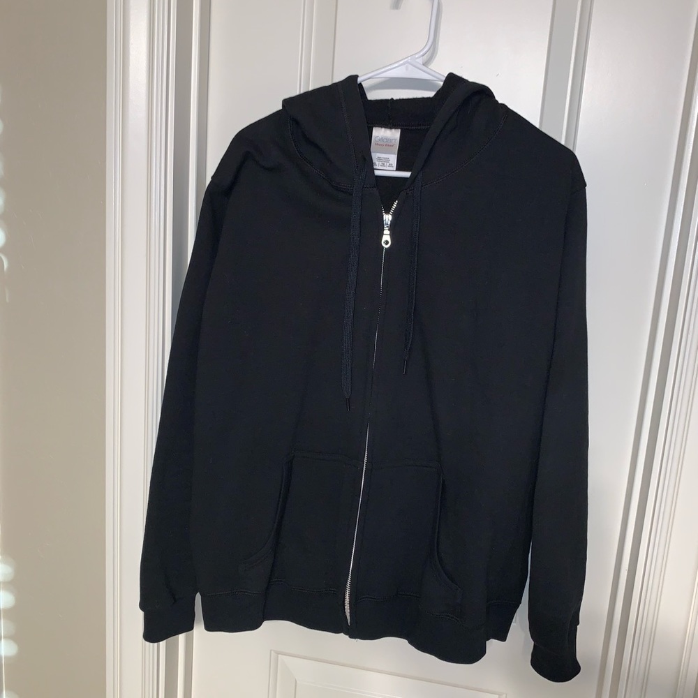 Black zip-up hoodie